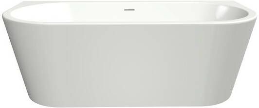 Xenz Charley vrijstaand bad 180x80cm badvulcombinatie chroom met overloop met afvoer met badvulcombinatie Middenopstelling acryl edelweiss 7005-03-VC51 - Foto 3