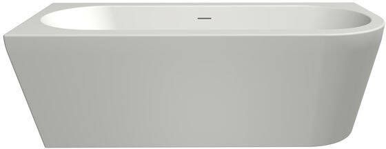 Xenz Charley hoekbad links 180x80 Bicolor edelweiss cement incl. 7006 badvulcombi zwart mat 7016 0306 VC ZWM