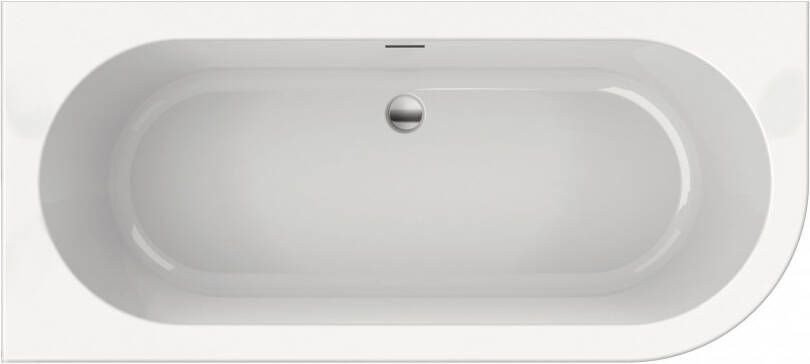 Xenz Charley hoekbad 180x80cm badvulcombinatie gemonteerd wit glans met overloop met afvoer met badvulcombinatie Hoekopstelling links Acryl Wit 7016-01-VC01 - Foto 3