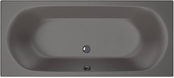 Xenz Ligbad Inbouw Cuba Rechthoek 1-2 Persoons Duobad 80x180x48cm Acryl Antraciet Mat met Poten