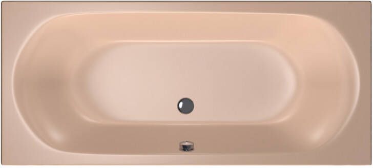 Xenz Ligbad Inbouw Cuba Rechthoek 1-2 Persoons Duobad 80x180x48cm Acryl Bahama Beige Hoogglans met Poten