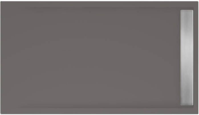 Xenz Douchevloer Easy Tray | 140x80 cm | Incl.Gootcover en Afvoersifon | Acryl | Rechthoek | Antraciet mat - Foto 1