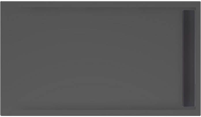 Xenz Douchevloer Easy Tray | 140x80 cm | Incl.Gootcover en Afvoersifon | Acryl | Rechthoek | Zwart mat