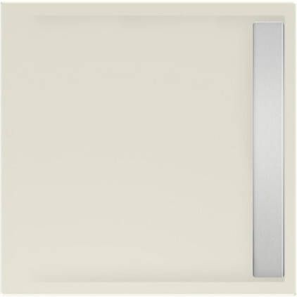 Xenz Douchevloer Easy Tray | 90x90 cm | Incl.Gootcover en Afvoersifon | Acryl | Vierkant | Pergamon glans