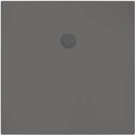 Xenz Douchevloer Flat | 100x100 cm | Incl.Afvoersifon-Chroom | Acryl | Vierkant | Antraciet mat