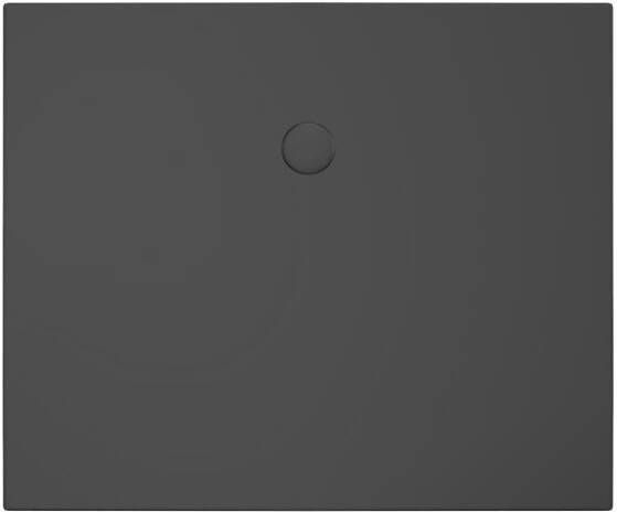 Xenz Douchevloer Flat | 120x100 cm | Incl.Afvoersifon-Chroom | Acryl | Rechthoekig | Zwart mat