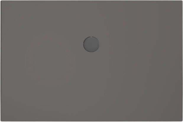 Xenz Douchevloer Flat | 120x80 cm | Incl.Afvoersifon-Chroom | Acryl | Rechthoekig | Antraciet mat