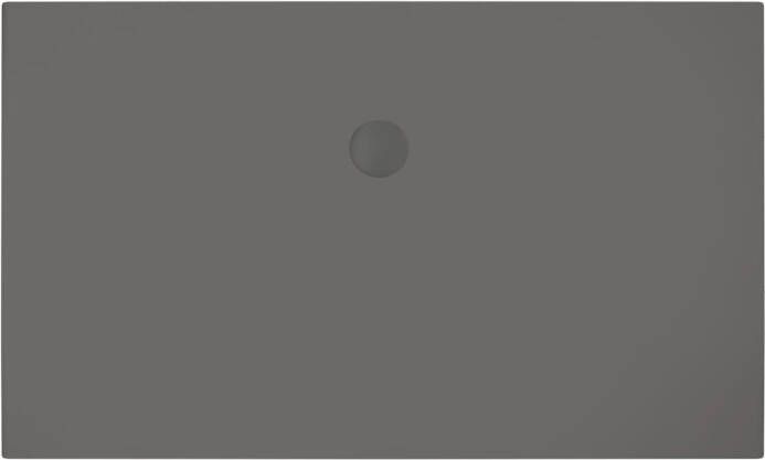 Xenz Douchevloer Flat | 150x90 cm | Incl.Afvoersifon-Chroom | Acryl | Rechthoekig | Antraciet mat