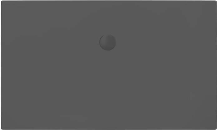 Xenz Douchevloer Flat | 150x90 cm | Incl.Afvoersifon-Chroom | Acryl | Rechthoekig | Zwart mat