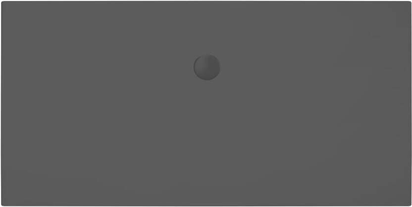 Xenz Douchevloer Flat | 200x100 cm | Incl.Afvoersifon-Chroom | Acryl | Rechthoekig | Zwart mat