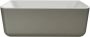 Xenz Guido halfvrijstaand Solid Surface bad 160x71cm Bicolor Wit Zijdegrijs - Thumbnail 2