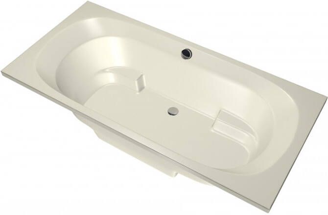 Xenz Ligbad Inbouw Kanaga Rechthoek 1-2 Persoons Duobad 90x190x50cm Acryl Pergamon Hoogglans met Poten