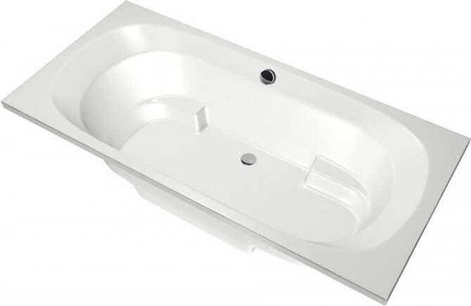 Xenz Ligbad Inbouw Kanaga Ovaal 90x190x50cm Acryl Hoogglans Wit