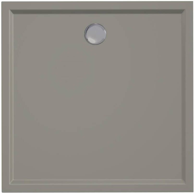 Xenz Douchebak Mariana | 100x100x4 cm | Incl.Afvoersifon-Chroom | Acryl | Vierkant | Cement mat