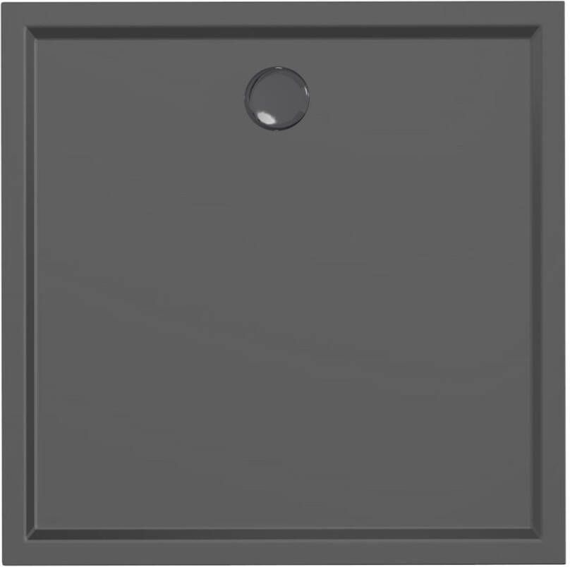 Xenz Douchebak Mariana | 100x100x4 cm | Incl.Afvoersifon-Chroom | Acryl | Vierkant | Zwart mat