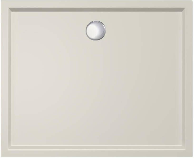 Xenz Douchebak Mariana | 110x90x4 cm | Incl.Afvoersifon-Chroom | Acryl | Rechthoekig | Pergamon glans