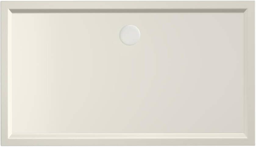 Xenz Douchebak Mariana | 140x80x4 cm | Incl.Afvoersifon-Chroom | Acryl | Rechthoekig | Pergamon glans