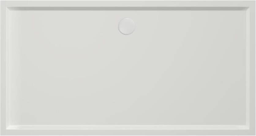 Xenz Douchebak Mariana | 170x90x4 cm | Incl.Afvoersifon-Chroom | Acryl | Rechthoekig | Wit mat