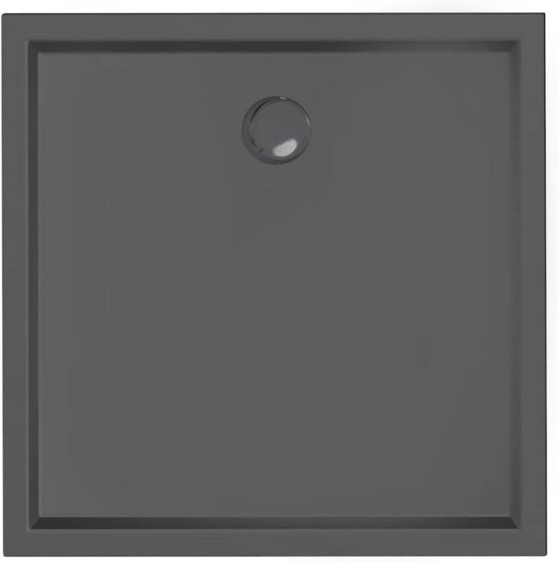 Xenz Douchebak Mariana | 90x90x4 cm | Incl.Afvoersifon-Chroom | Acryl | Vierkant | Zwart mat