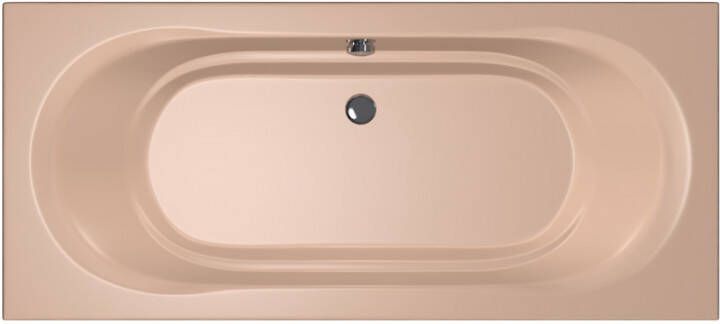 Xenz Ligbad Inbouw Martinique Rechthoek 1-2 Persoons Duobad 80x180x44cm Acryl Bahama Beige Hoogglans met Poten