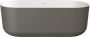 Xenz Mauro vrijstaand Solid Surface bad 180x84cm Bicolor Wit Zijdegrijs - Thumbnail 2