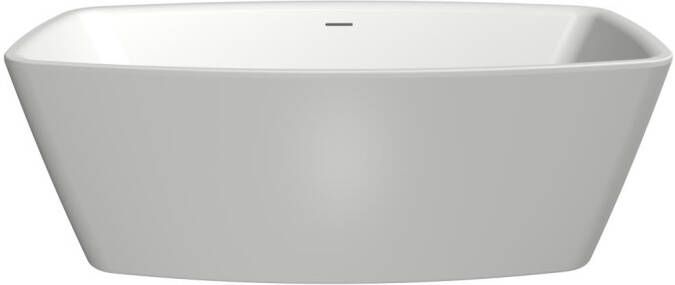 Xenz Moniek 155x80x57 vrijstaand bad glans wit incl. sleuf overloop afvoer glans wit