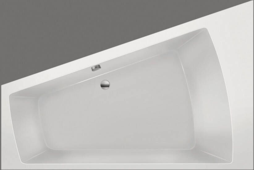 Xenz Ligbad Inbouw Palau Links 1-2 Persoons Duobad 130x180x45cm Acryl Cement Mat met Poten