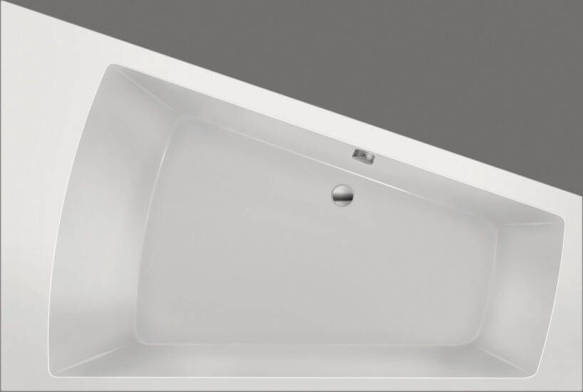 Xenz Ligbad Inbouw Palau Rechts 1-2 Persoons Duobad 130x180x45cm Acryl Antraciet Mat met Poten