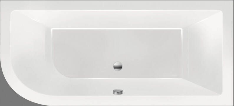 Xenz Principe badkuip rechts 180x80x50cm antraciet