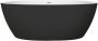 Xenz Sio vrijstaand bad Solid Surface 180x90cm RAL9005 zwart mat - Thumbnail 1
