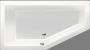 Xenz Society 160 ligbad 160x90cm met overloop zonder afvoer Hoekopstelling links Acryl Edelweiss mat 6881-03 - Thumbnail 2