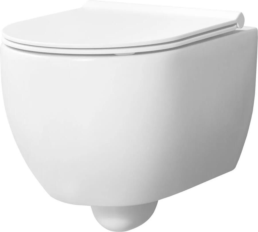 Xenz Gio randloos toilet 47cm met vortexspoeling en zitting wit mat