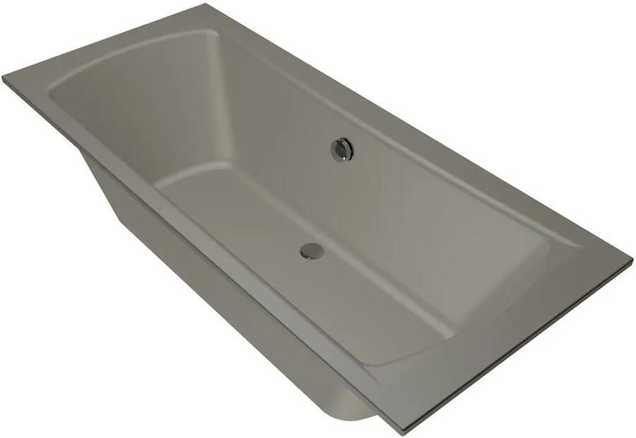 Xenz Ligbad Robijn | Inbouw | 190x90 cm | Incl.Badafvoer | Met overloop | Acryl | Cement mat