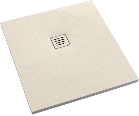 Aco Showerdrain douchevloer 90x90x3.5cm lichtgewicht composiet antislip mat zand (beige) 913878