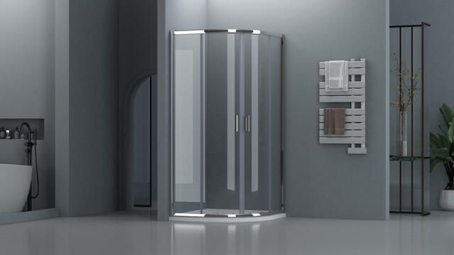 Adema Dawn Douchecabine 80x80x185cm kwartrond chroom SW1381728