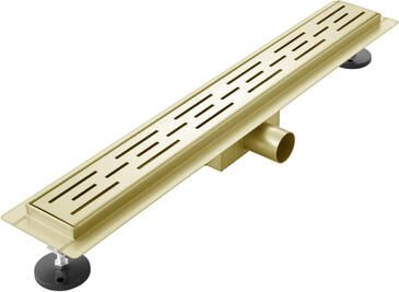 Adema Ralo douchegoot 70cm met rooster met flens geborsteld Goud SW1408483 SW1408492