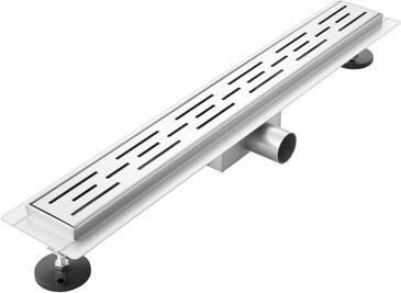 Adema Ralo douchegoot 80cm met rooster met flens geborsteld RVS SW1408484 SW1408493