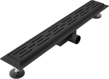 Adema Ralo douchegoot 90cm met rooster met flens mat zwart SW1408488 SW1408497