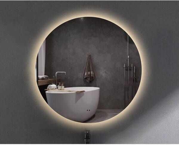 Adema Circle badkamerspiegel rond diameter 100cm met indirecte LED verlichting met spiegelverwarming en infraroodbediening OUTLET