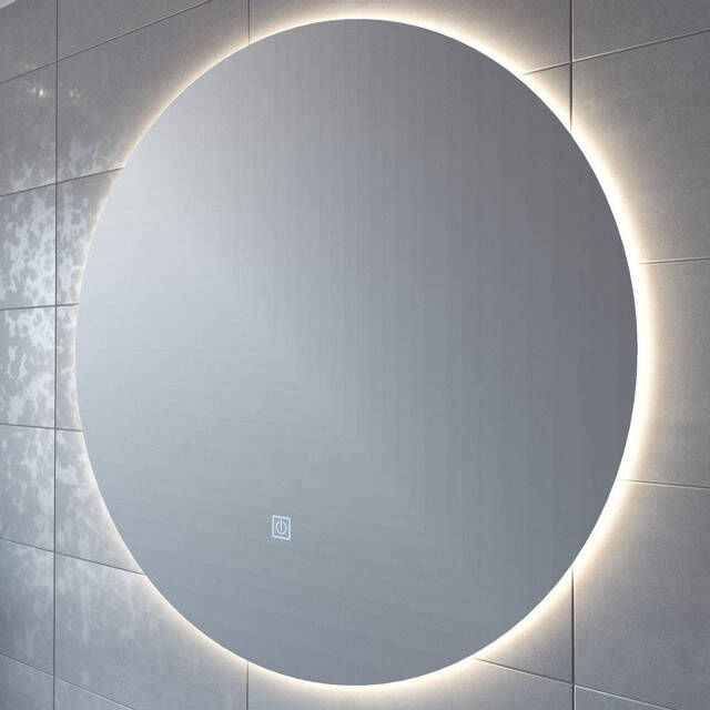 Adema Circle badkamerspiegel rond diameter 120cm met indirecte LED verlichting met spiegelverwarming en touch schakelaar OUTLET UDEN JG1112-1200