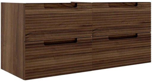 Adema Prime Balance Wastafelonderkast 120x55x44.9cm 4 lades Geintegreerde greep MDF Noten SW1027164x2