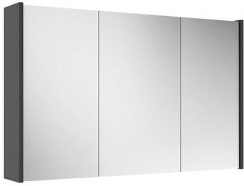 Adema Prime Spiegelkast 100x63x16cm -inclusief zijpanelen mat antraciet SW1212817 SW892636