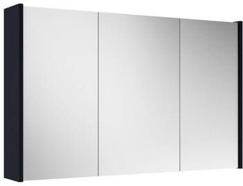 Adema Prime Spiegelkast 100x63x16cm -inclusief zijpanelen mat marine blauw SW1212817 SW892635