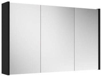 Adema Prime Spiegelkast 100x63x16cm inclusief zijpanelen mat zwart SW1212817 SW812071