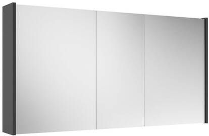 Adema Prime Spiegelkast 120x63x16cm -inclusief zijpanelen mat antraciet SW1212818 SW892636