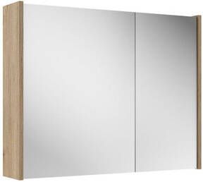 Adema Prime Spiegelkast 80x63x16cm inclusief zijpanelen kaneel SW1212816 SW812072