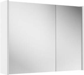 Adema Prime Spiegelkast 80x63x16cm inclusief zijpanelen mat wit SW1212816 SW812070