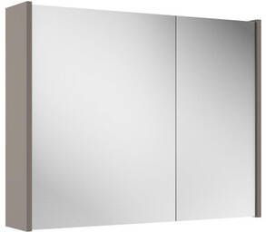 Adema Prime Spiegelkast 80x63x16cm inclusief zijpanelen taupe SW1212816 SW910736