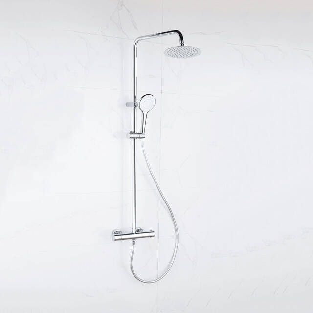 Adema Sparkle 2.0 regendoucheset met thermostaat hoofddouche 20cm handdouche 3 standen chroom OUTLETSTORE SW773195