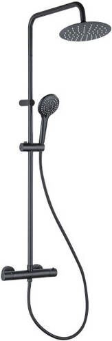 Adema Sparkle 2.0 regendoucheset thermostaat hoofddouche 20cm handdouche 3 standen zwart SW773198